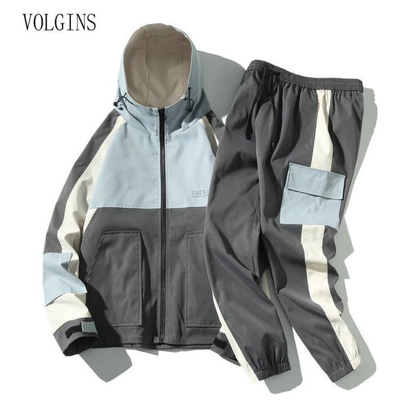 

streetwear sweatsuit fashion suit hoodies sweatshirts jacket+pants sportswear 2 piece set tracksuit for men clothes