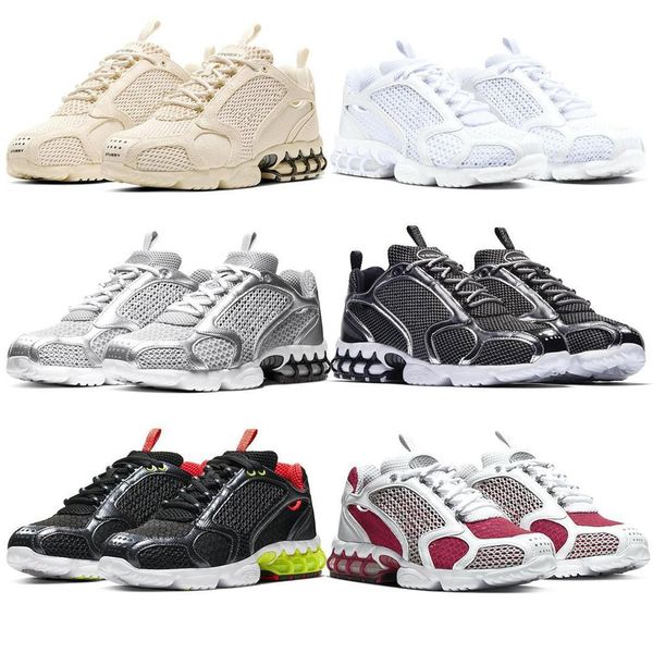 

zoom spiridon caged menschaussures running shoes metallic silver black triple white pure platinum men womens trainer sports sneakers cu1854