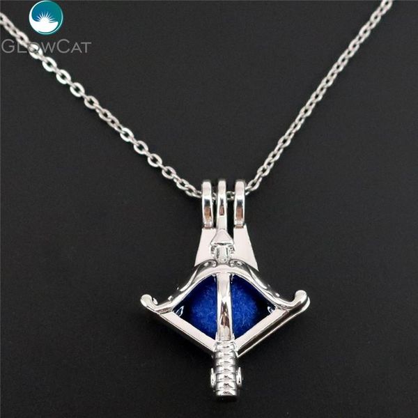 

k634 arrow pearl клетка - стрельба из лука стрелки поле охота ювелирных изделий подвески аромат эфирное масло диффузор медальон ожерелье bby, Black