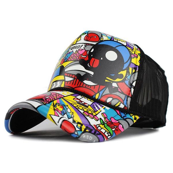 

flb]wholesale fashion classic trucker baseball mesh cap snapback hat vintage women men gorras hip hop baseball cap jllpka, Black;white