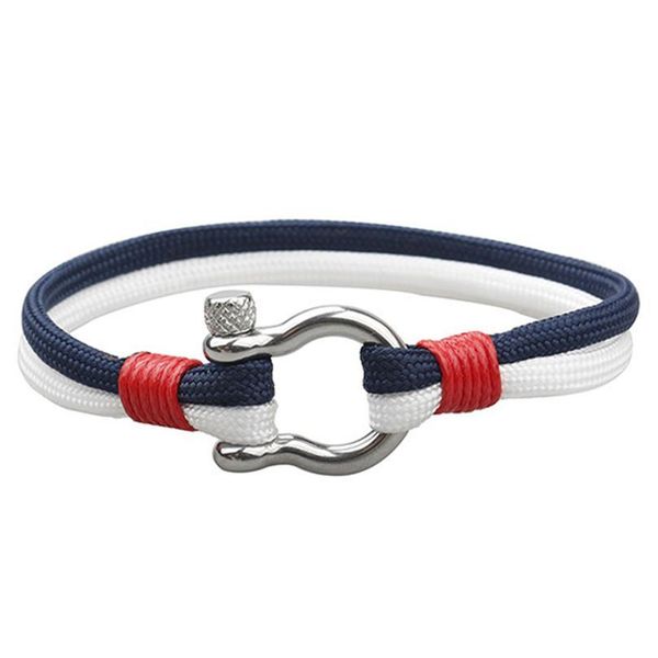 

eif dock 9 colors camping parachute cord survival anchor bracelet men women with silver u shape stainless steel spor qylcaf