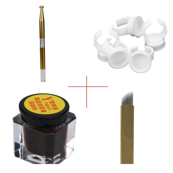 

tattoo supplies pcd 12 needles eyebrow pigment microblading permanent 3d makeup eyebrow tattoo needle pen pigment tat jlleeq