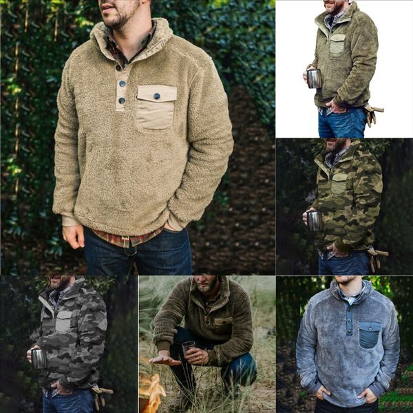 

y1ore neck and winter new round popular sweater christmas autumn sweater men's warm t-shirt color sleeve men's sweater solid long, White;black