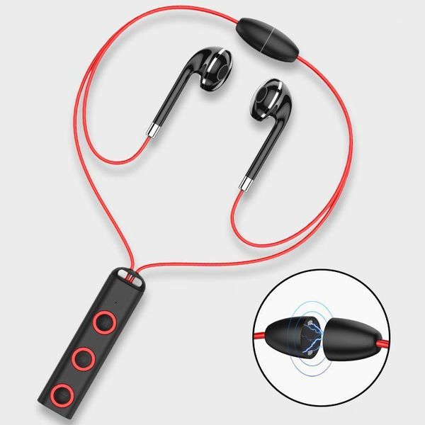 

bt313 bluetooth earphones magnetic headphone sport wireless hanging neck earphones with microphone for red mi huawei p301
