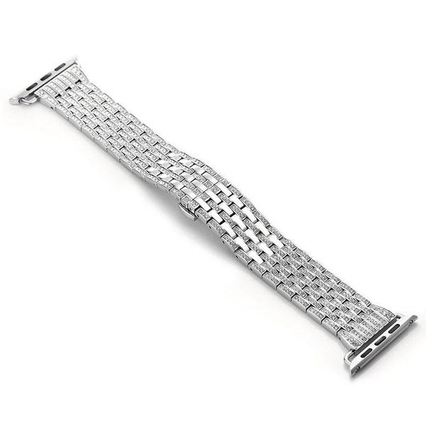 

uthai a06 для apple часы ремешок iwatch1 / 2/3/4 нержавеющая сталь металл алмазное ремешок ремешки для наручных часов бриллиантами полосовой, Black;brown