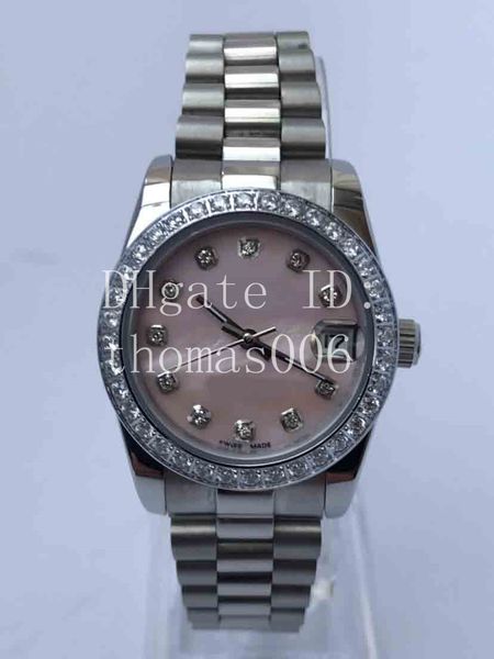

31mm Best Seller Watch President Diamond Bezel Women Stainless Watches Lowest Price Womens Ladies Automatic Mechanical Wrist Gift