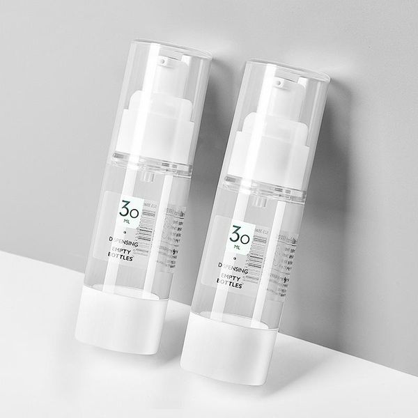 

vacuum compression bottle cosmetic emulsion transparent plastic travel sub-packing bottle keep the packaging clean and hygienic