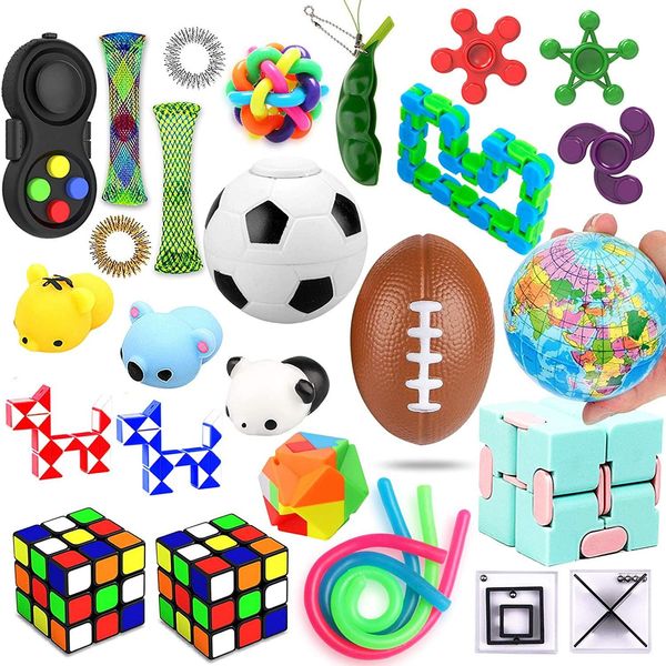 

dhl shipping sensory toys set, relieves stress and anxiety fidget toy for children adults, special toys assortment for birthday party favors