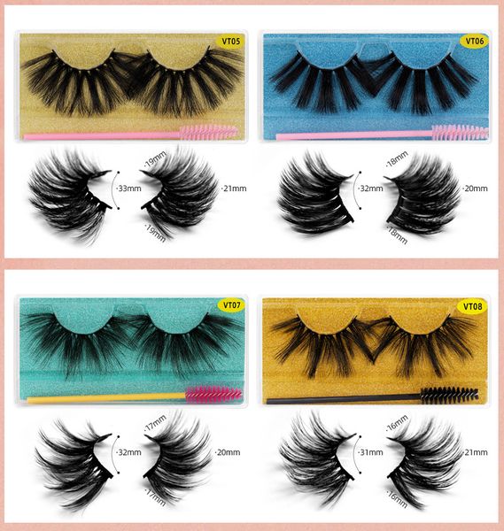 

eyelashes fashion style 3d mink eyelashes 25mm headbands thick full strip lashes wholesale makeup with eyelash brush ing