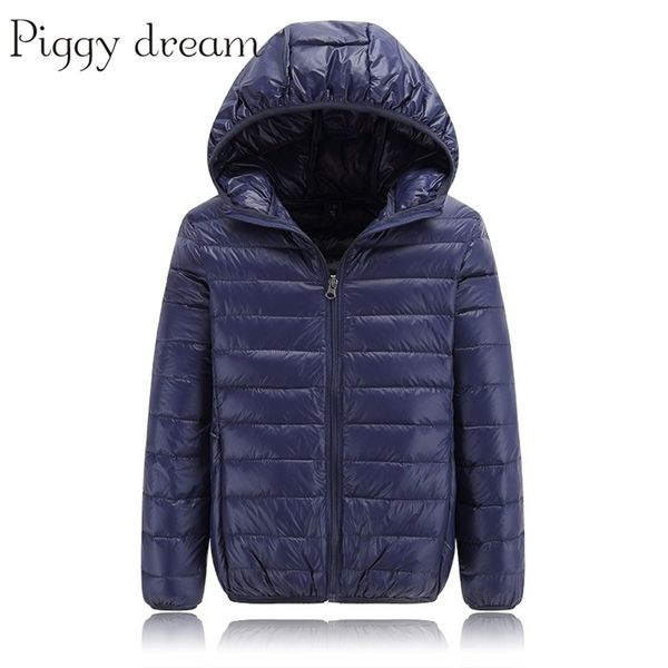

winter jacket boys down jacket child kid light duck down coat hooded girls thin warm outerwears 10 12 14 16 y 201102, Blue;gray