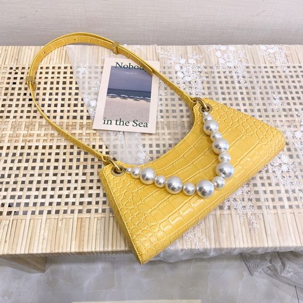 

women's armpit 2020 national shoulder bagpopular french minority socialite style shoulder messenger bag pearl french stick bag ilf4r