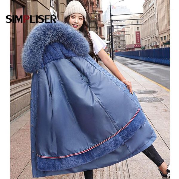 

warm wool liner long parkas women 2020 winter windproof overcoats female loose plus size 4xl ladies clothings outwear 2020 parka1, Black