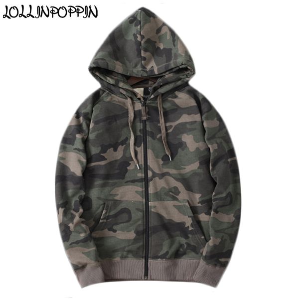 

men zip up camouflage hoodies cotton terry military style mens camo pattern hooded sweatshirts raglan sleeves male hoodie 1019, Black