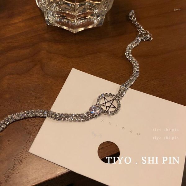 

light inlaid crystal with fairy crystal bracelet with star bracelet1, Golden;silver