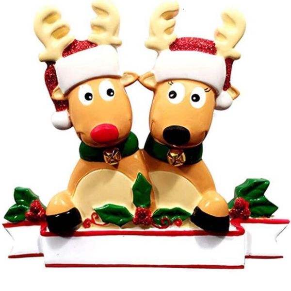 

2020 quarantine christmas ornament personalized elk family of 2 3 4 5 6 7 pvc xmas tree pendant xmas decorations cca12570 60pcsjn2e