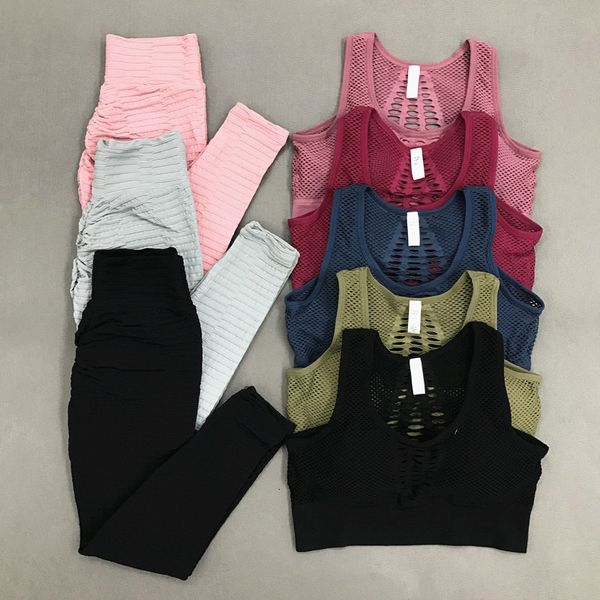 

2pcs yoga set sportswear woman bra and leggings yoga pants gym fitness clothing tracksuit seamless workout sports suit femal, White;red