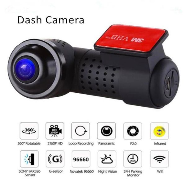 

camcorders night vision camaras de vigilancia con wifi camera 4k car recorder 360 telecamera auto dash coche video surveillance kamera1