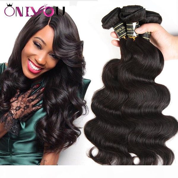

brazilian body wave bundles 3 or 4pcs per lot body weave virgin human hair weave extensions factory direct wholesale bundle deals, Black
