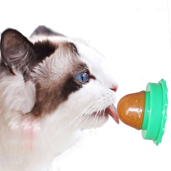 

1/2 pcs cat nip sugar solid catnip sugar long strong energy ball cat nutrition cream licking solid candy cats toy1