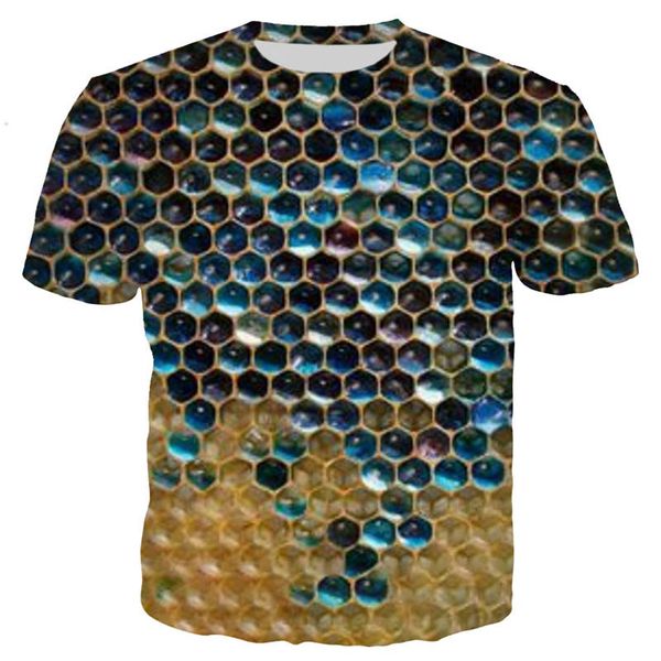 

new cool bees hives 3d print shirts graphic oversized comics men clothing