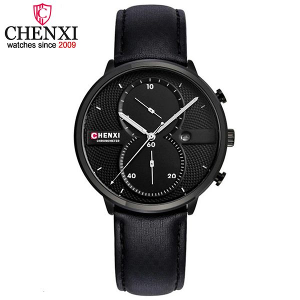 

chenxi relogio masculino man watch chronograph mens watches brand luxury sports watches men clock quartz wristwatch male new, Slivery;brown