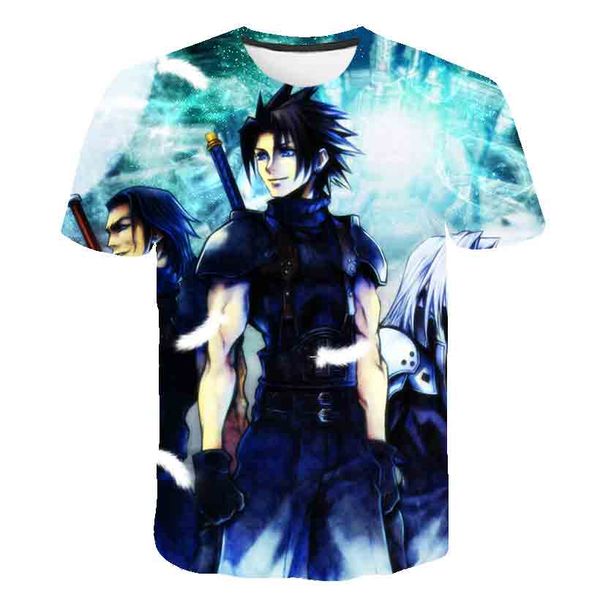 

final fantasy for men cool japan game ff7 video game strife shinra chocobo oversized homme 3d print shirts anime harajuku humor men clothing