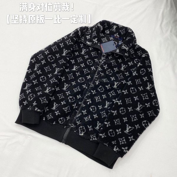 

20fw new arrival mens womens jacket sweatshirt cotton loui jacquards zipup functional jacket sweater streetwear winter clothes quality, Black;brown