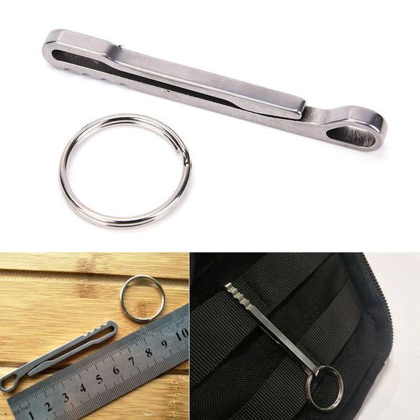 

1pc stainless steel key chain clip edc keychain carabiner key holder clip hook for bag camping hiking travling qylcew