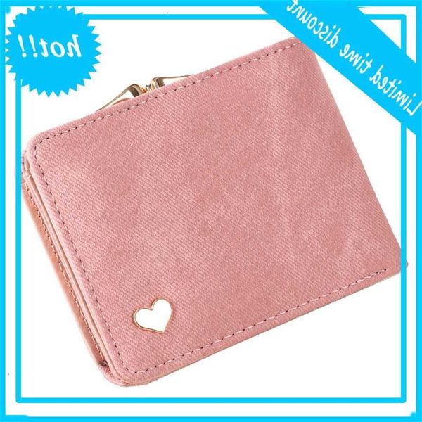 

women small clutch portfolio multifunctional change heart decoration large capacity portfolios nice cardholder money bag, Red;black