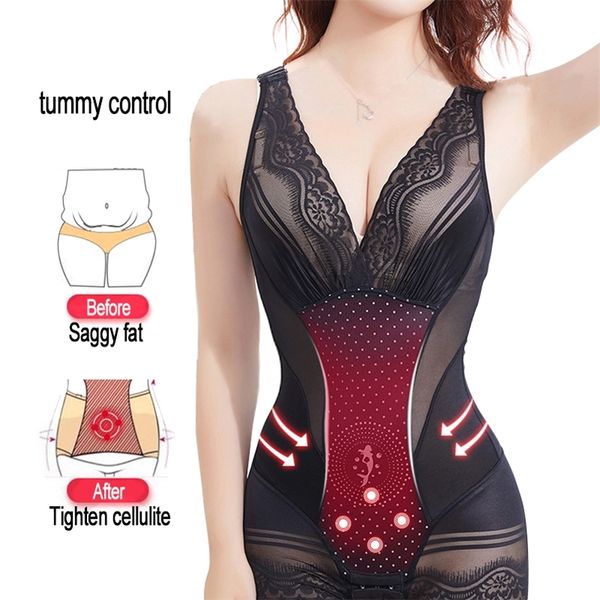 

beauty salon bodysuit postpartum women waist trainer shaper tummy control weight loss belly slimming underwear body shapewear 201222, Black;white