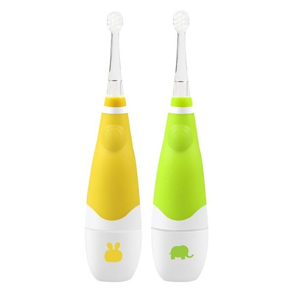 

seago baby battery powered led light electric toothbrush with 3 brush heads