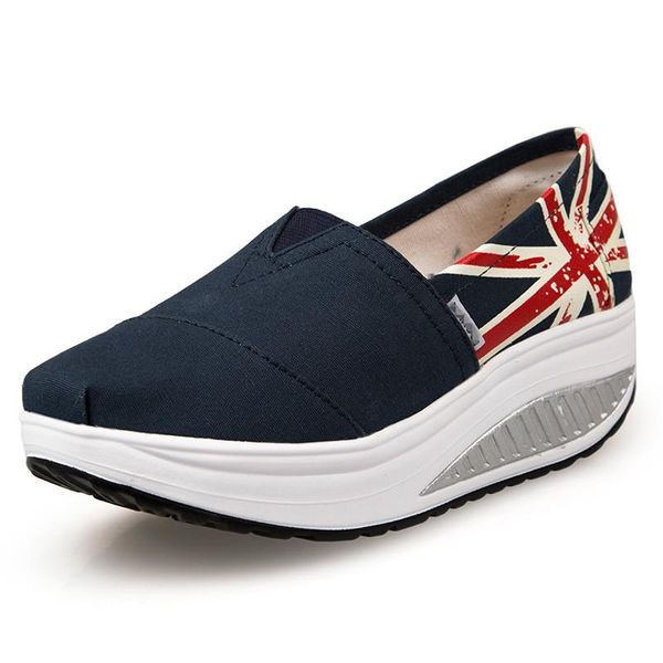 

print casual comfortable flat shoes women spring ladies loafers swing platform canvas shoes woman sneakers xkd7055, Black