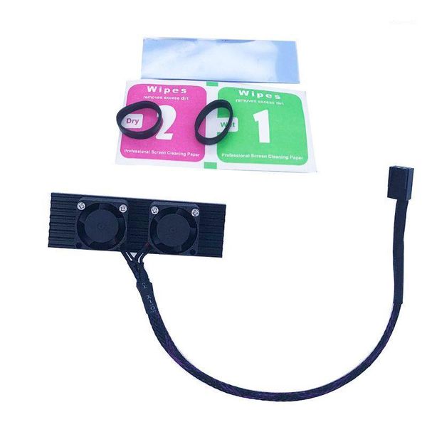 

m.2 nvme heatsink ssd solid state drive 2280 dual cooling fan adapter cable1