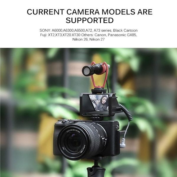 

vlog selfie flip screen with cold shoe for mirrorless camera for video youtube p studio pgraphy accessories