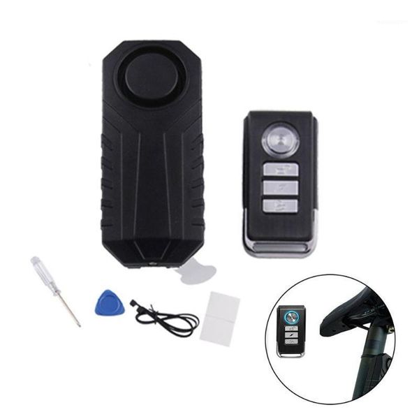 

113db wireless antitheft vibration motorcycle bicycle bike security alarm remote1