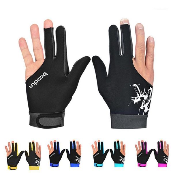 Fünf-Finger-Handschuhe Jaycosin Winter-Spandex-Snooker-Drei-Finger-Billard-Handschuh-Pool-Linke und rechte Hand offen L5010031