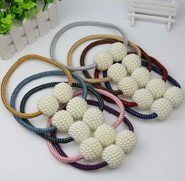

colours magnetic sheer curtains strap buckle bind curtain holder pearl beads tiebacks tie backs clips simple home deco jllkvz sinabag