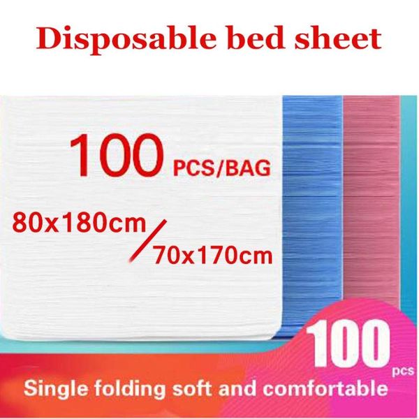 

wostar 100pcs disposable bed sheet beauty salon thicken non-woven fabric massage table bed cover for 80x180cm savannah stretcher