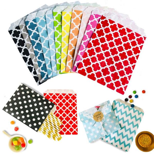 

gift wrap 10/50/100pcs paper bags candy treat goodie packaging party favor birthday christmas wedding decoration