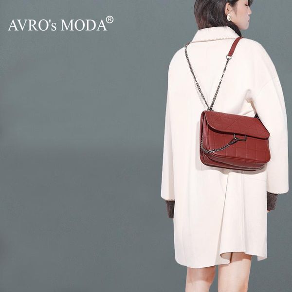 

avro's moda fashion casual genuine leather shoulder bags women handbag ladies designer crossbody square flap messenger chain bag