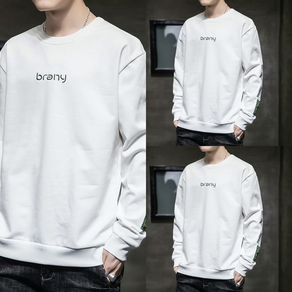 

6vqdb свитер мужского круглой зима осень шея корейский рыхлый длинный рукав пуловер sweaterembroidered sweatert футболка pulloverleisure спо, Black