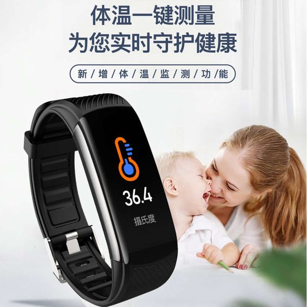 

c6t smart new body temperature bracelet heart rate detection modelbgt