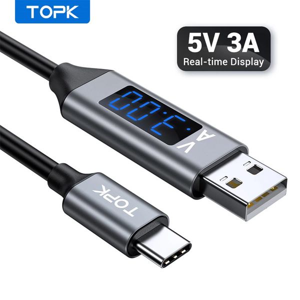 

ac32 usb type c cable,voltage and current display type-c fast charging data sync usb-c cable for xiaomi a1 samsung s9 fy7425