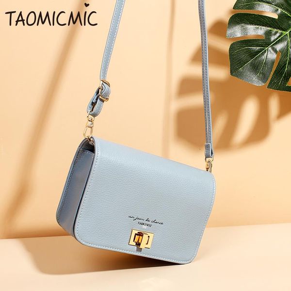 

female bag 2020 new korean version of the solid color small square bag pu single shoulder messenger bolsa feminina