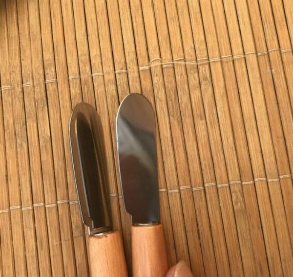 

cheese knife stainless steel butter knife with wooden handle spatula wood butter cheese dessert jam spreader break jllwxi homecart