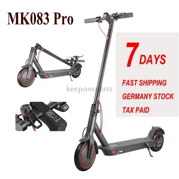

mk083pro eu stock no tax door to door folding electric scooter for 8.5inch wide wheel bicycle scooter 10.4ah 350w with app commute economic, Silver;blue