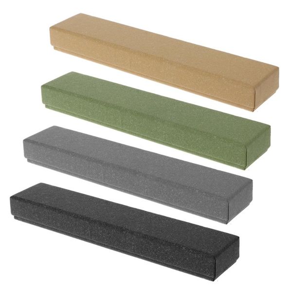 

long hairpin necklace bracelet kraft jewelry gift box with removable cotton pad, Pink;blue