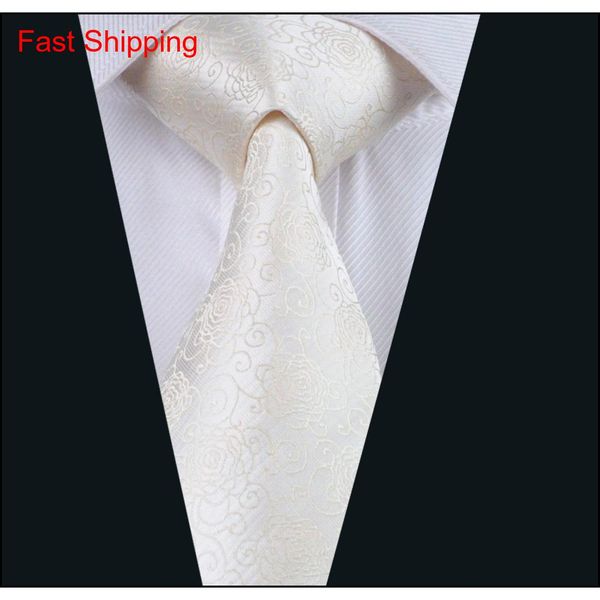 

classic mens ivory silk tie pocket square cufflinks set 8.5cm width meeting business casual party necktie jacqu qylzty queen66, Black;blue