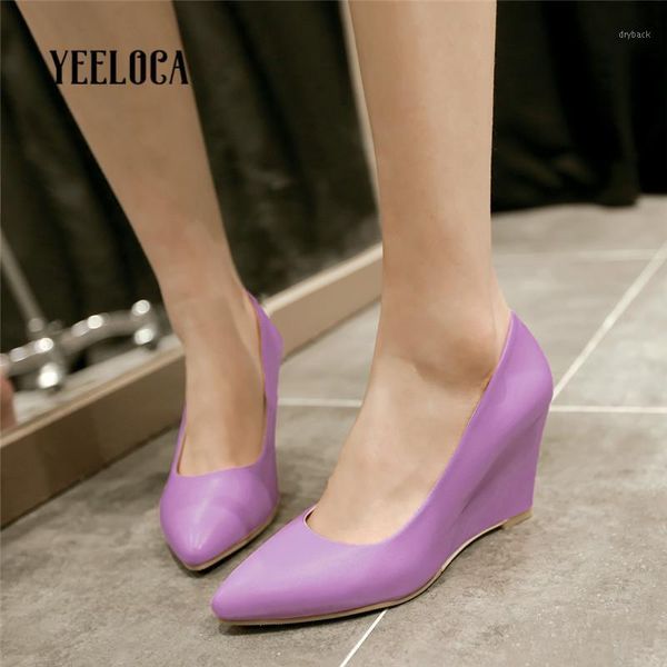 

dress shoes yeeloca 2021 spring/autumn pumps women pointed toe platform fashion slip-on super high heels ladies shoes1, Black