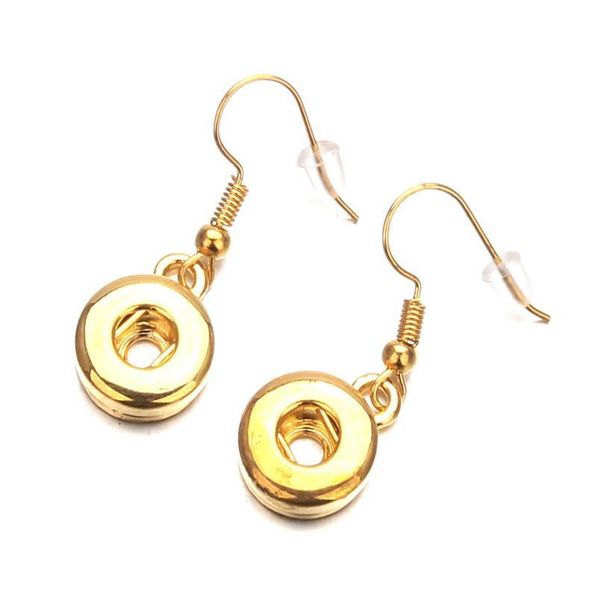 

fashion snap earring metal charm snap earring fit 12mm button snap diy jewelry zi009-12mm fashion bbykxy, Golden